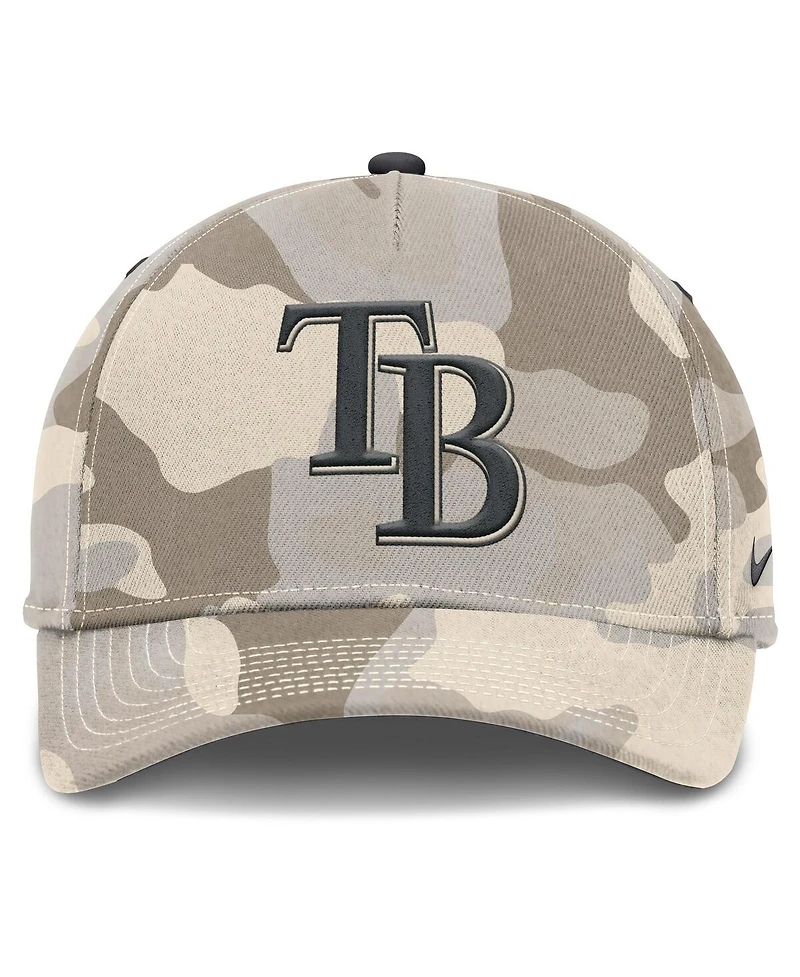 Nike Men's Natural Tampa Bay Rays Camo Pack Rise Adjustable Hat