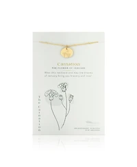 Lucky Feather Birth Month Flower Necklace - December