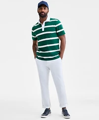 Club Room Men's Short-Sleeve Striped Rugby Shirt, Macy's Exclusive