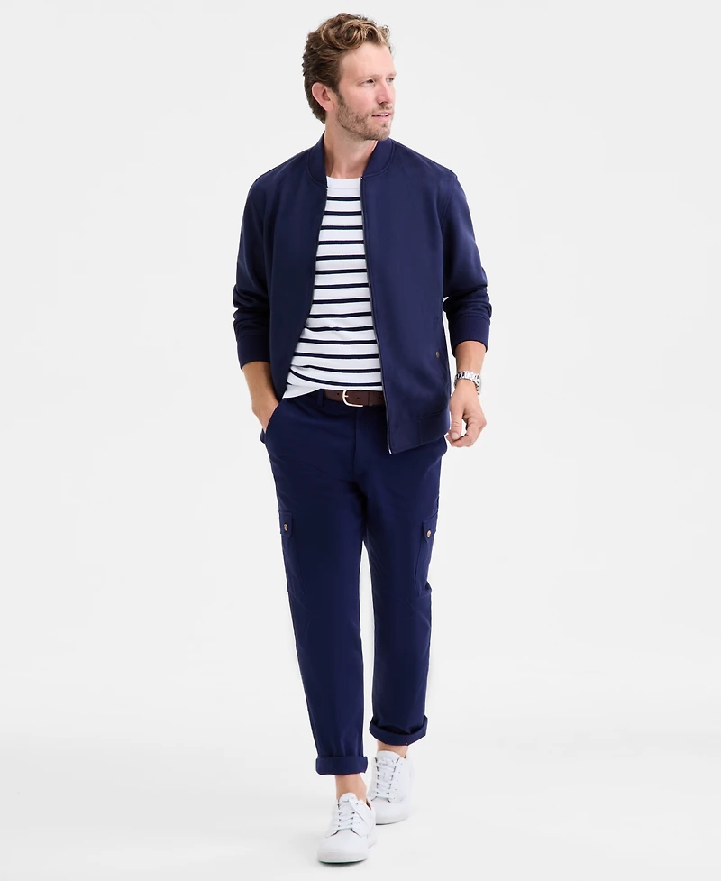 Club Room Men's Faux-Suede Baseball Collar Jacket, Macy's Exclusive