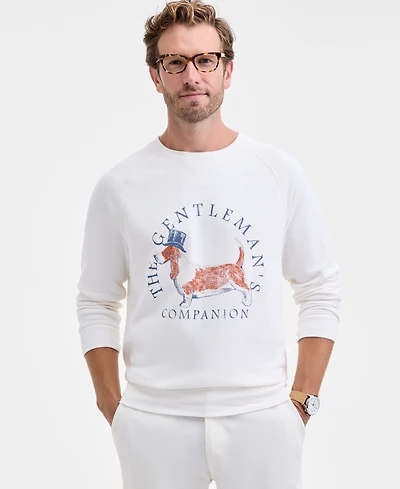 Club Room Men's Long-Sleeve Cotton Hound Dog Graphic Sweatshirt, Macy's Exclusive
