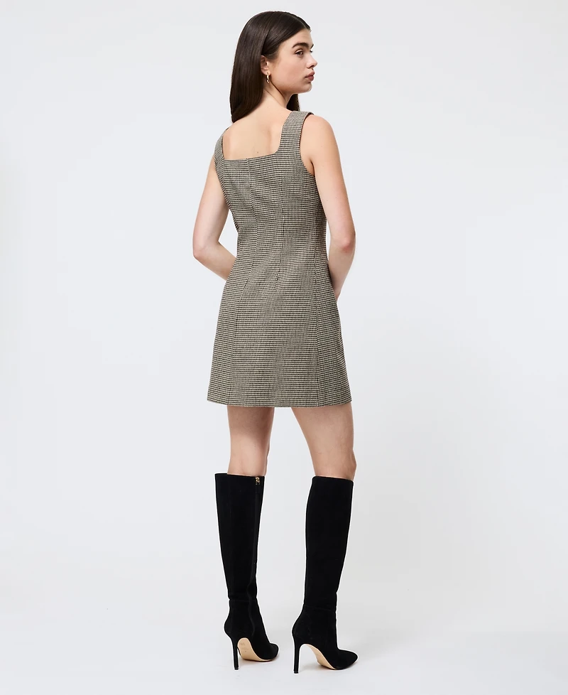 French Connection Women's Houndstooth Square-Neck Mini Dress