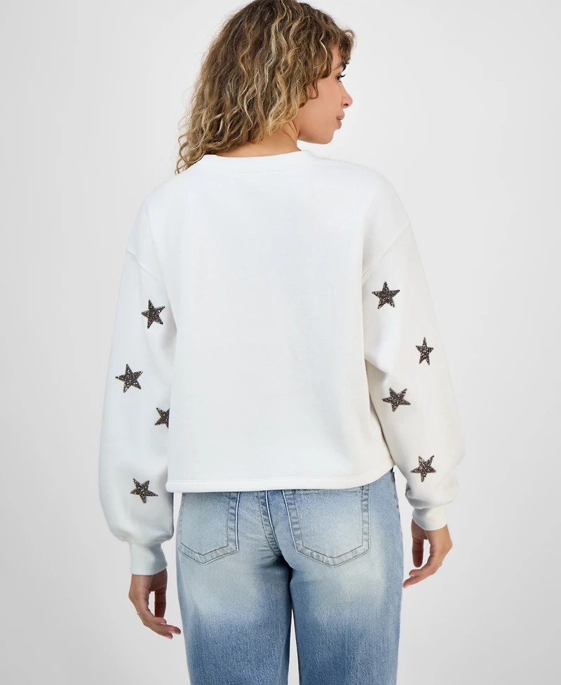 Madden Girl Juniors' Rhinestone-Embellished Sweatshirt