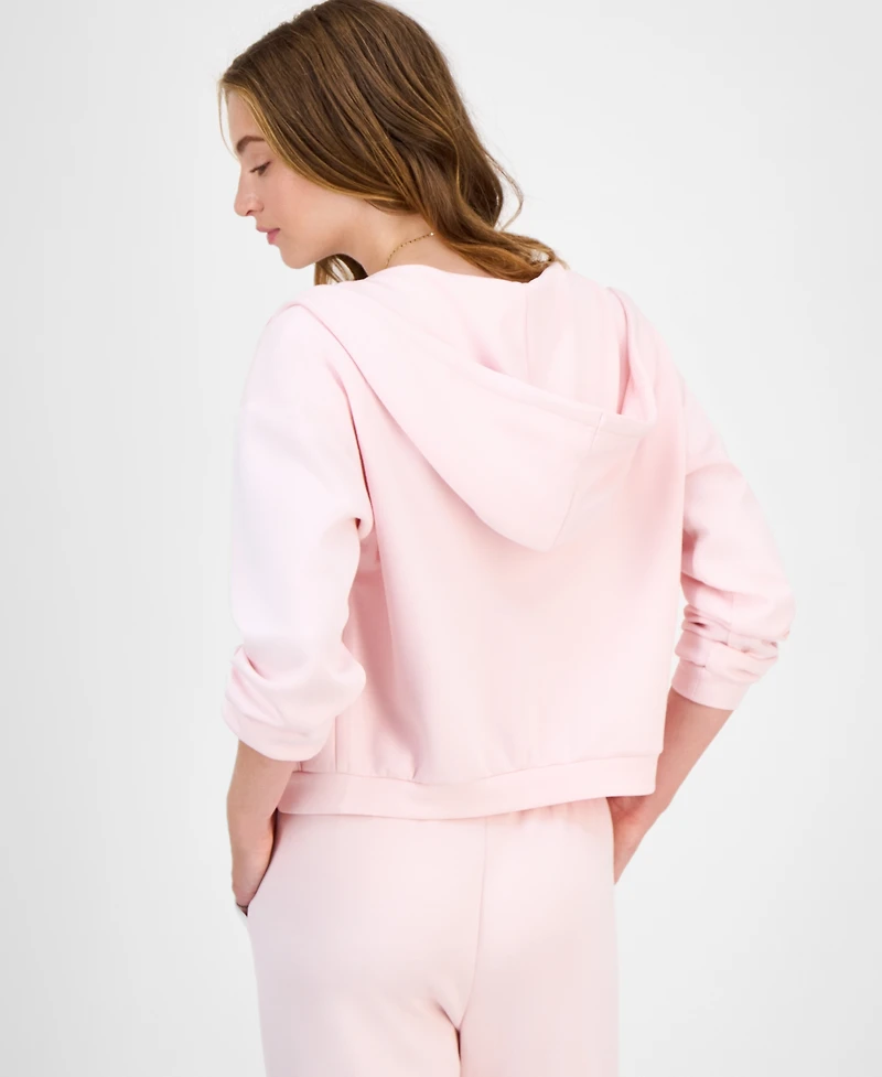 Tinseltown Juniors' Zip-Up Scuba Sweatshirt