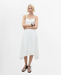 Mango Women's Cutwork Midi Dress
