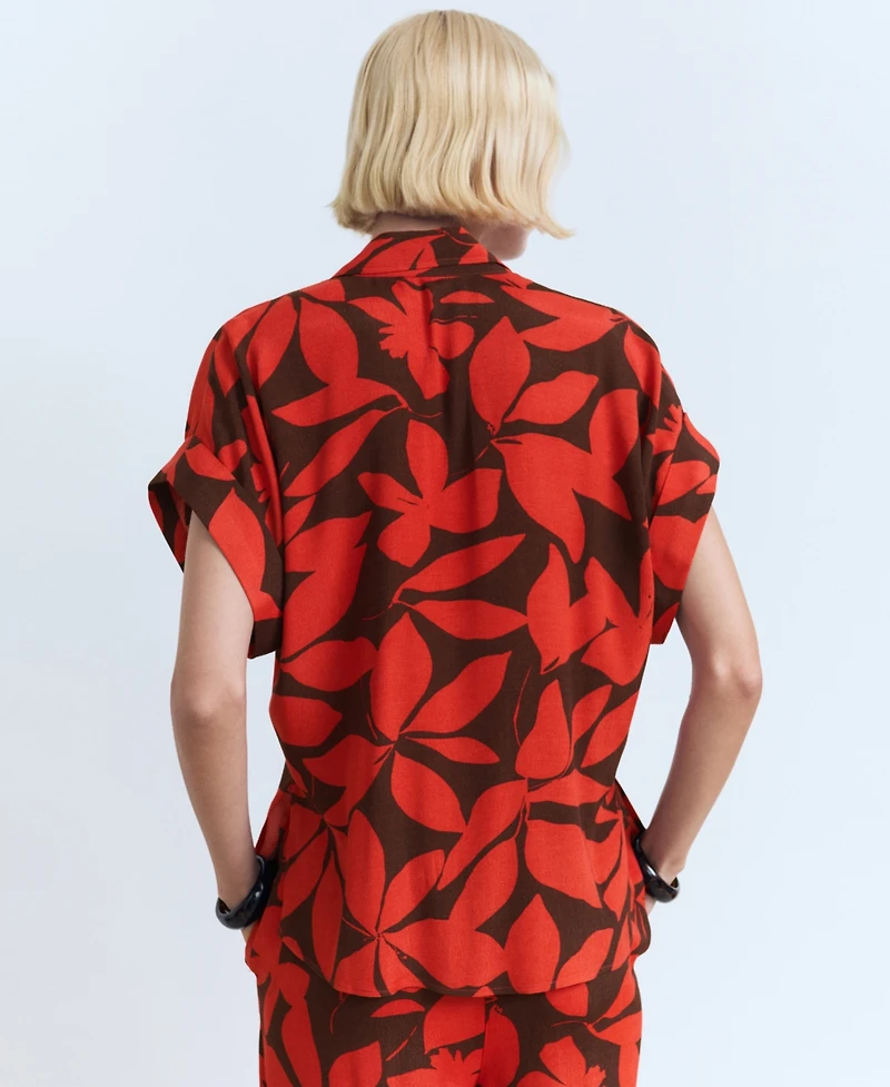 Mango Women's Printed Short-Sleeved Shirt