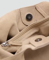 Mango Women's Suede Shoulder Bag