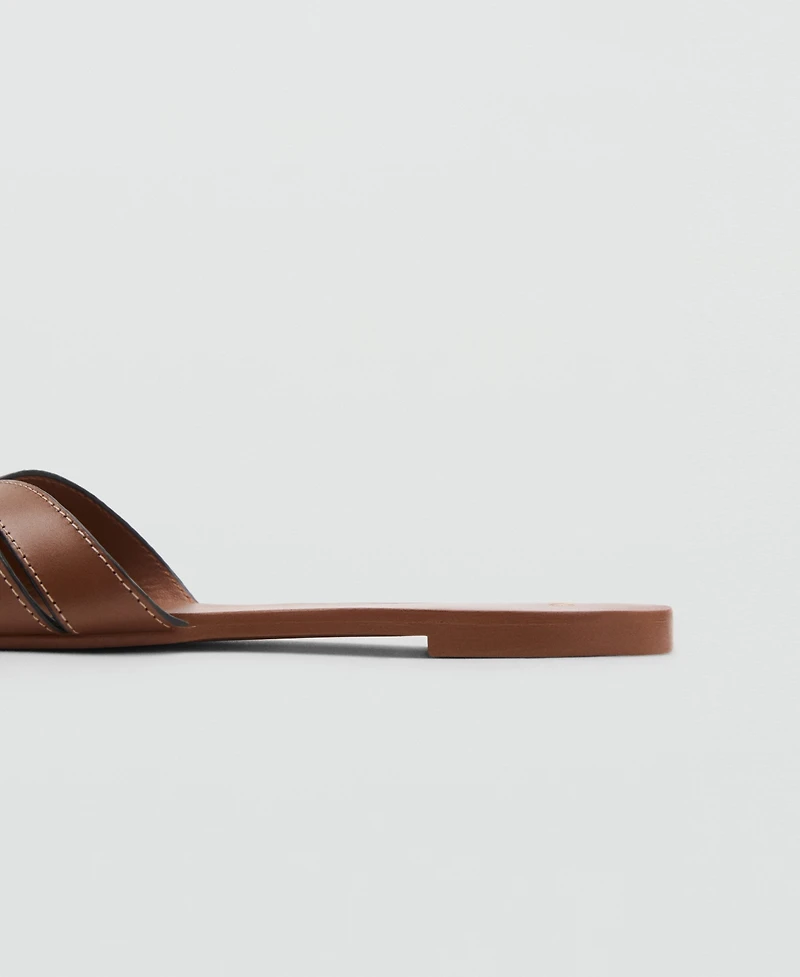 Mango Women's Leather Straps Sandals