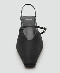 Mango Women's Heeled Mesh Shoes