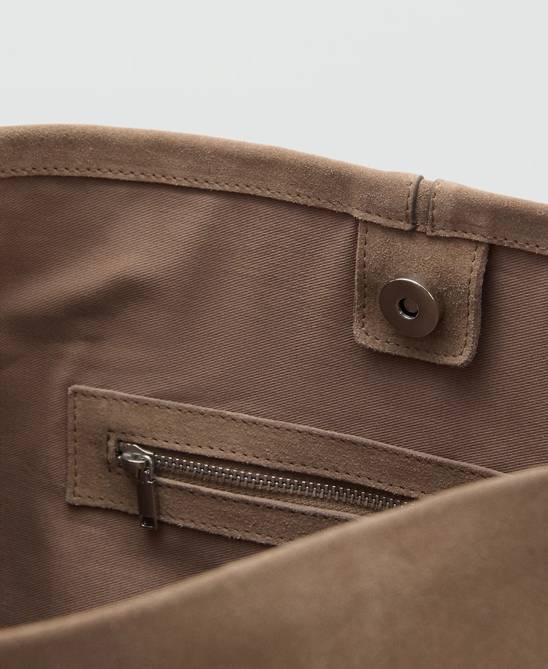 Mango Women's suede Bucket Bag