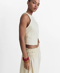 Mango Women's Back-Tie Vest