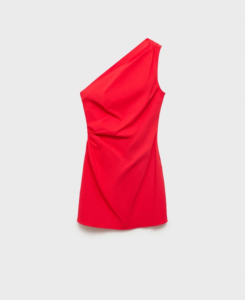 Mango Women's Short Asymmetrical Dress