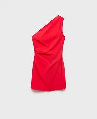 Mango Women's Short Asymmetrical Dress