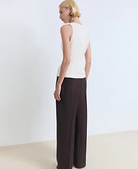 Mango Women's A-Line Crew Neck Top