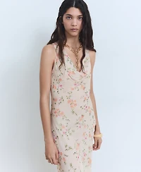 Mango Women's Draped Floral Dress
