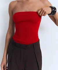 Mango Women's Strapless Fitted Top