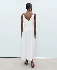 Mango Women's V-Neckline Long Dress