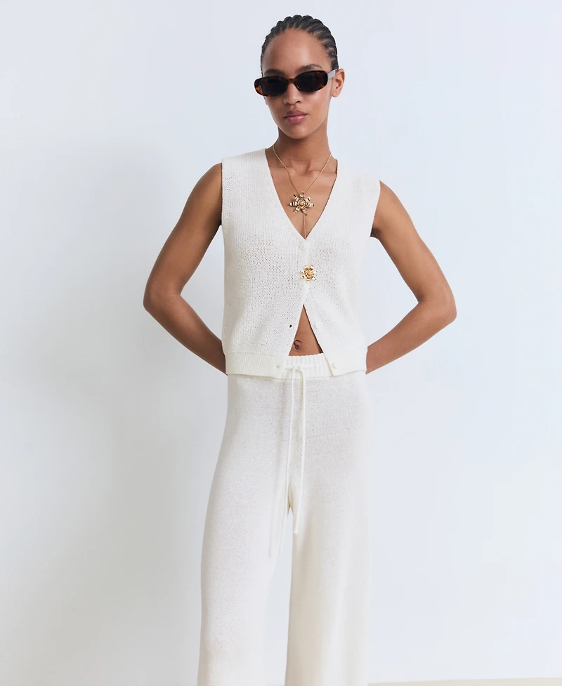 Mango Women's Straight Knitted Pants