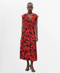 Mango Women's Long Printed Dress