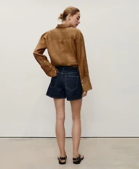 Mango Women's High-Rise Denim Shorts