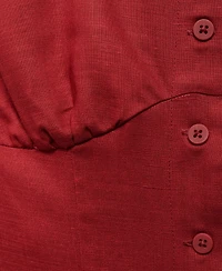 Mango Women's Buttoned Midi Dress