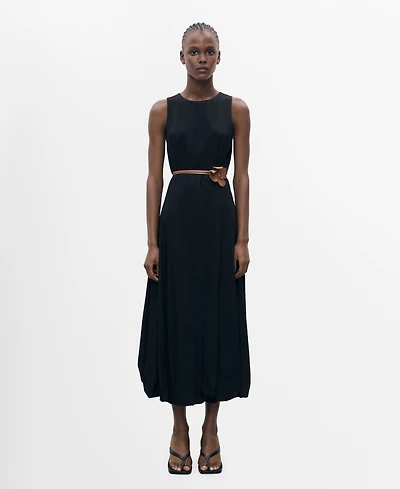 Mango Women's Balloon Effect Long Dress