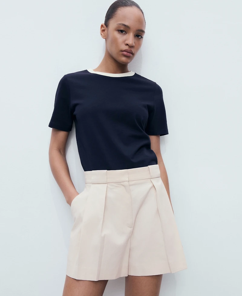 Mango Women's Pleated Tailored Shorts