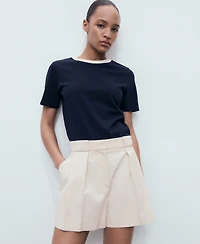 Mango Women's Pleated Tailored Shorts