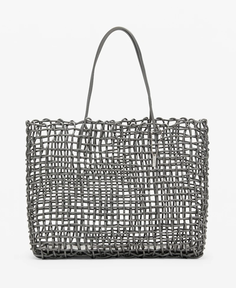 Mango Women's Braided Shoulder Bag