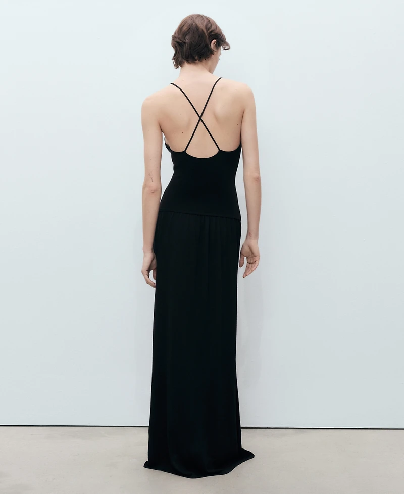 Mango Women's Cross-Back Knitted Dress