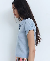 Mango Women's Knitted Polo Neck Sweater