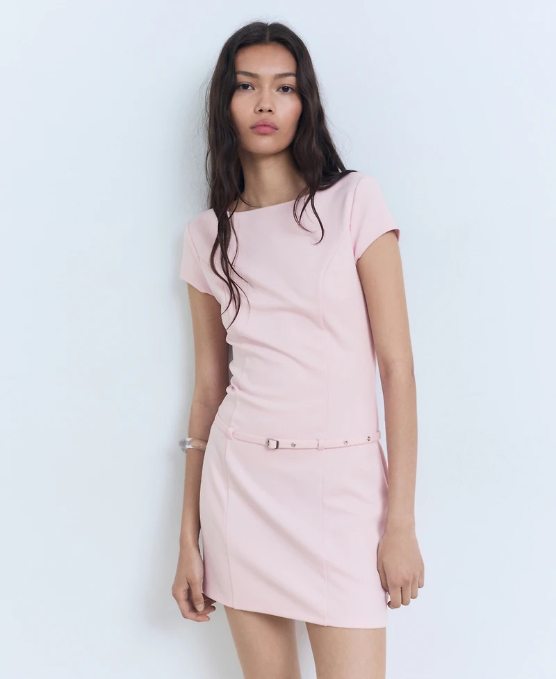 Mango Women's Short Belted Dress