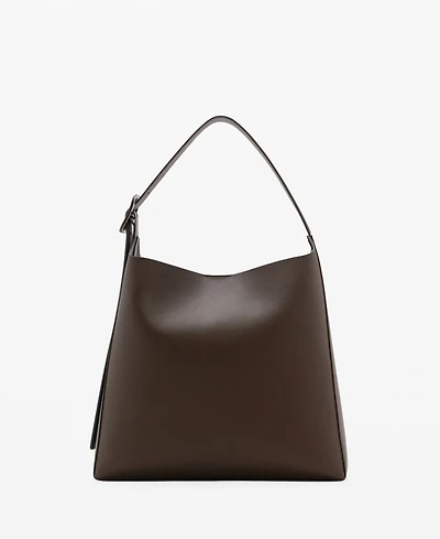 Mango Women's Buckle Shopper Bag