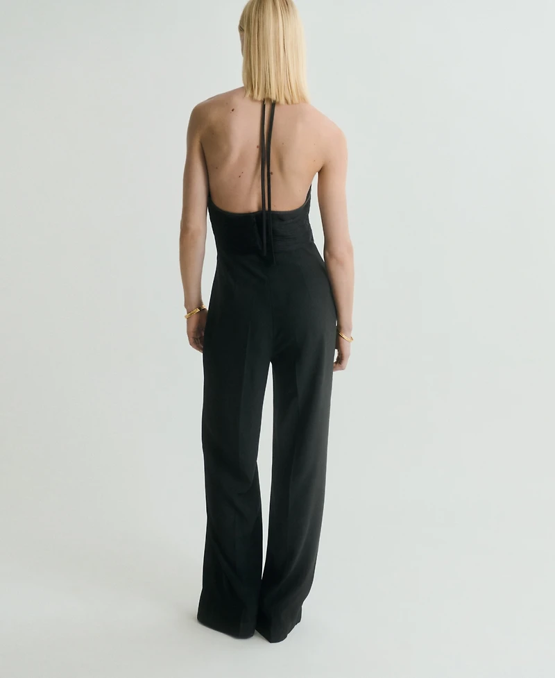 Mango Women's Halter Neck Jumpsuit