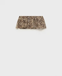 Mango Women's Leopard Print Crop Top