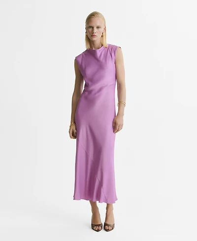 Mango Women's Satin Midi Dress
