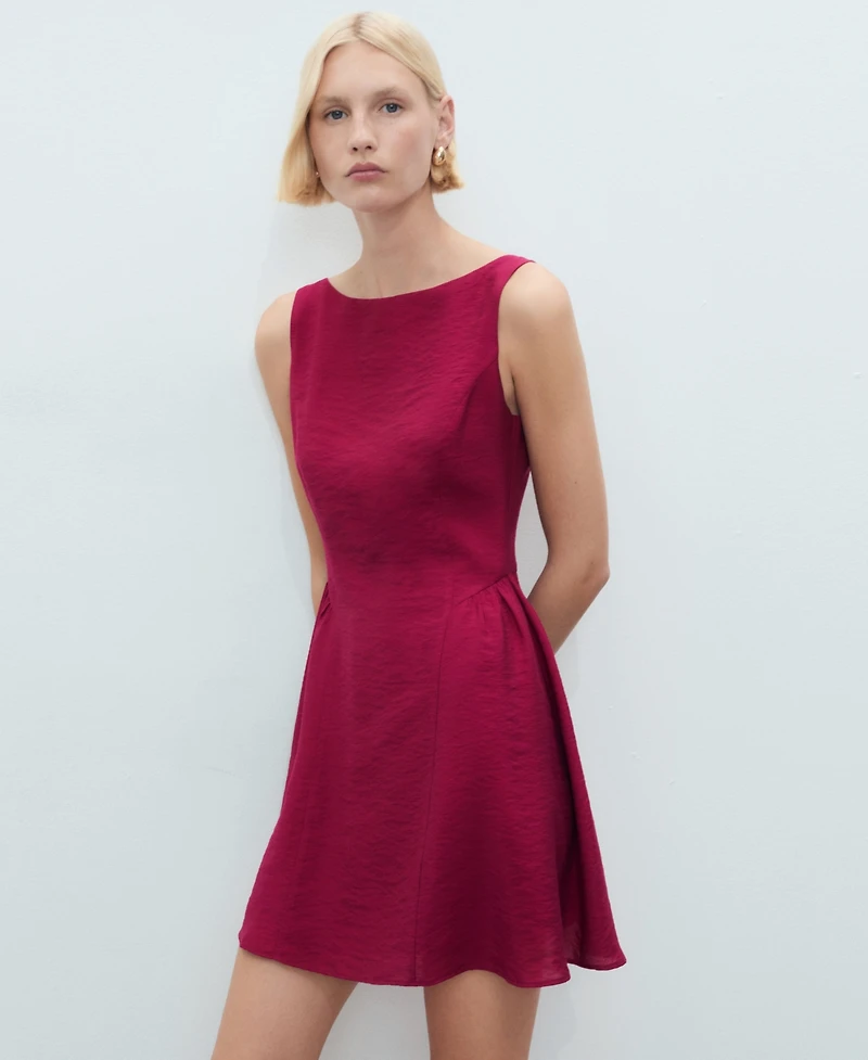Mango Women's Short Flared Dress