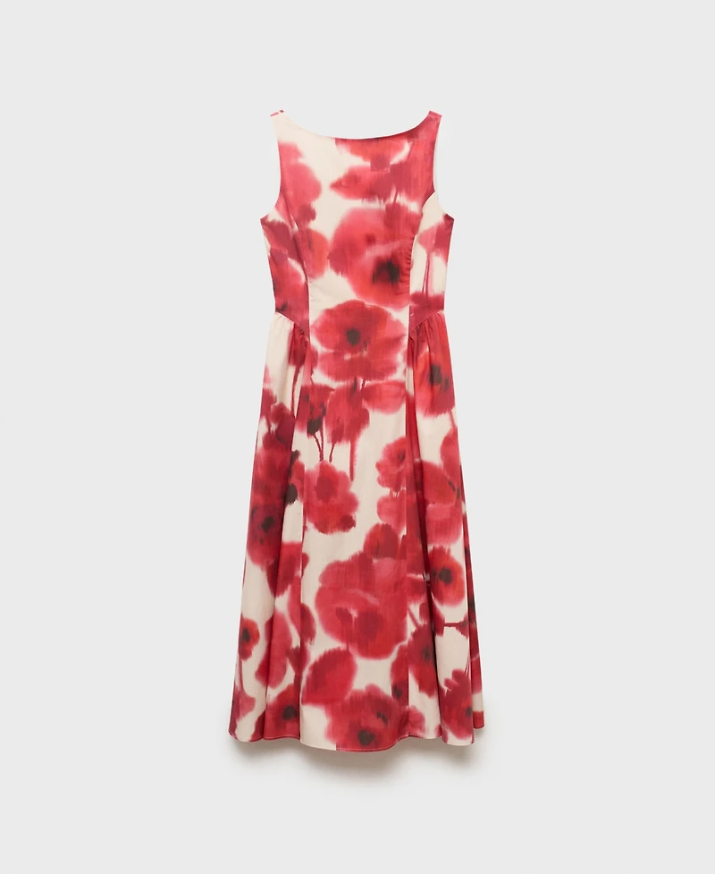 Mango Women's Floral-Print Flared Dress