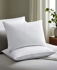 Unikome 100% Cotton Medium Soft Down and Feather Gusseted 2-Pack Pillows