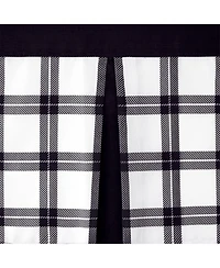 Kate Aurora Windowpane Plaid Country Farmhouse Rod Pocket Window Valance - Burgundy
