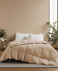 Unikome Lightweight White Goose Down Feather Fiber Comforter, California King