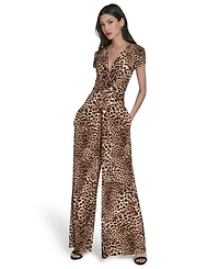 Vince Camuto Petite V-Neck Cap-Sleeve Jumpsuit
