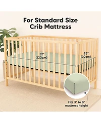 KeaBabies Waterproof Crib Sheets for Boys, Girls, 2pk Baby Fitted Sheet, Mattress Protector
