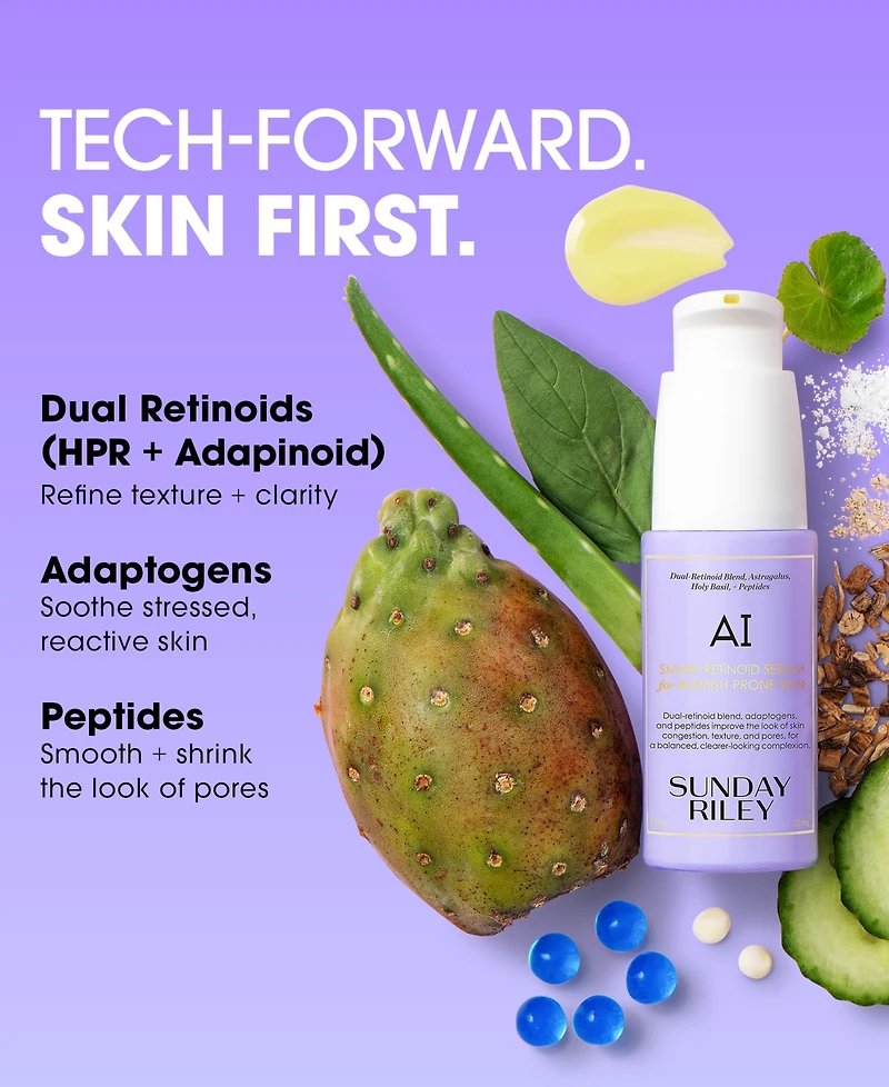 Sunday Riley Ai Smart Retinoid Serum For Blemish-Prone Skin, 1 oz.