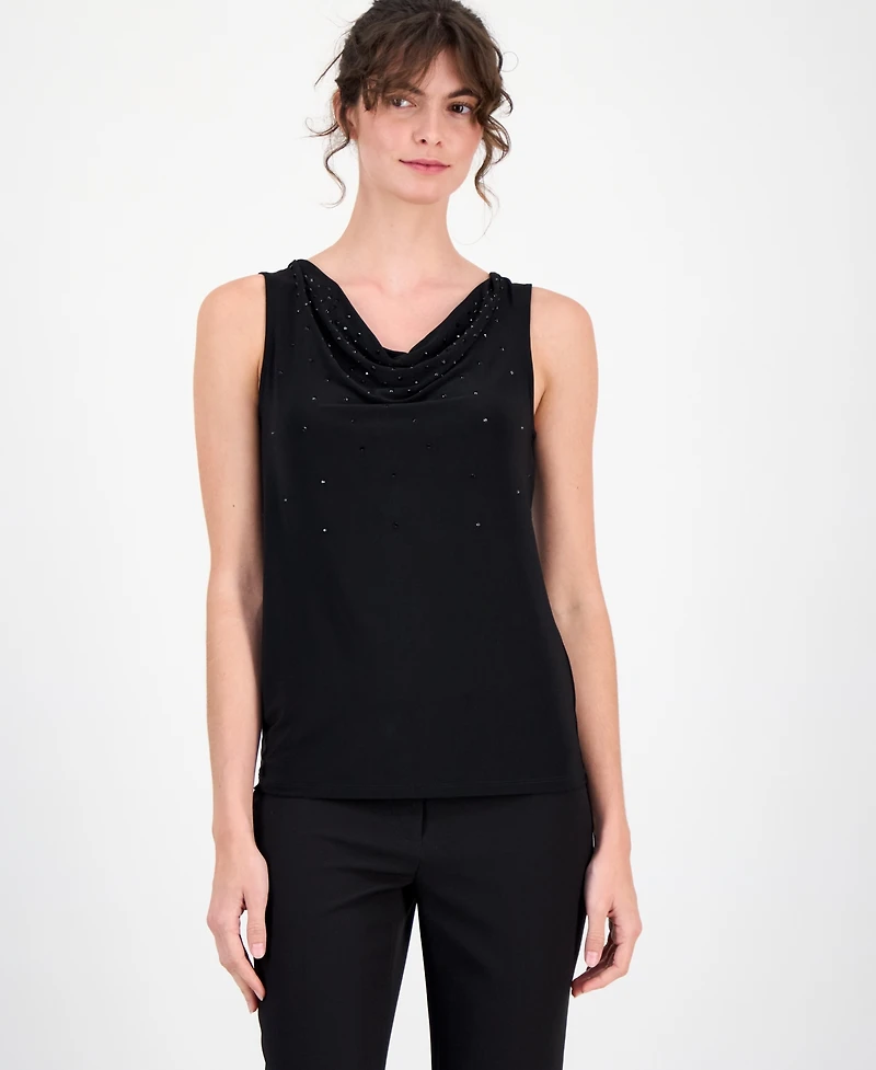 Anne Klein Women's Embellished Cowl-Neck Tank