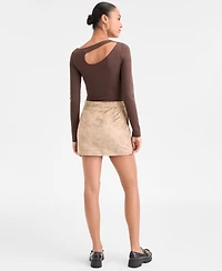 Guess Women's Camryn Faux-Suede Mini Skirt