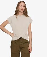 Sanctuary Women's Draped Mock Neck Top