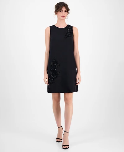 Anne Klein Women's Embellished Sleeveless Shift Dress