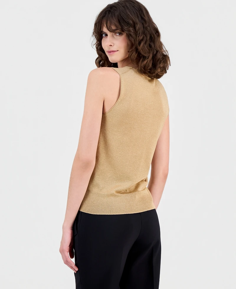 Anne Klein Women's Metallic Sleeveless Sweater