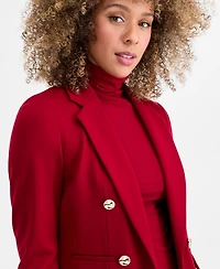 Anne Klein Women's Triple-Pocket Open-Front Blazer